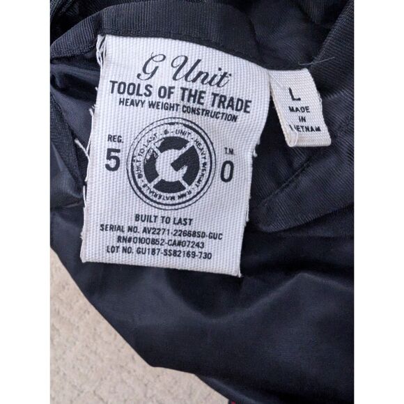 G-Unit Jacket Mens Large Black/Red Reversible Nylon Bomber - Picture 12 of 13